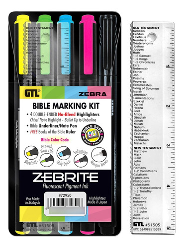 G.t. Luscombe Company, Inc. Zebrite Bible Marking Kit | Sin