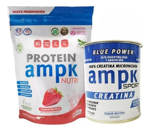 Combo Ampk Proteína Vegana 506g + Creatina 150g Framingham