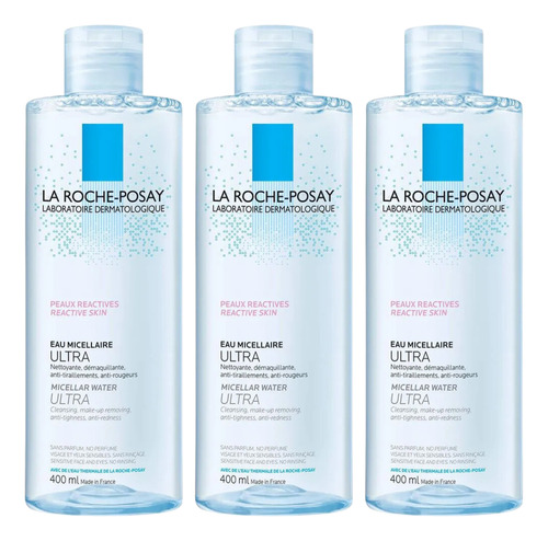 Combo X3 Agua Micellar Ultra Pieles Reactiva La Roche Posay