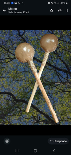 Ajna.drums Maraca De Madera Y Cuero 30 Cm Marrón