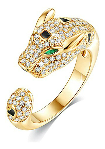 Anillos Bisutería - 18k Real Gold Plated Panther Ring For Wo