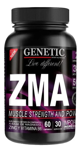 Zma Minerales Zinc + Magnesio + Vitamina B6 - Genetic