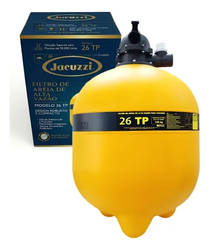 Filtro Para Piscina 26tp Jacuzzi Até 136.000 Litros 1,5 Cv