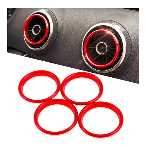 Set 4 Aros Embellecedores Salidas Aire P/ Audi Sline A3 S3 R