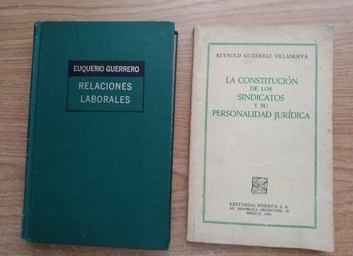 Relaciones Laborales Euquerio Guerrero - Más Otro Libro (Usado)