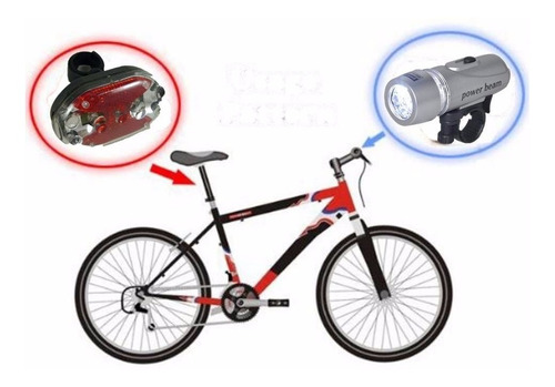 Luz Led Delantera Trasera Bicicleta Linterna Xy107 Luces