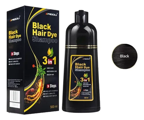 comprar Shampoo de tinte para el cabello 3 en 1 Para Canas Instantáneo Teñir Cabello, Barba 500ml oscurecimiento de pelos instantáneo