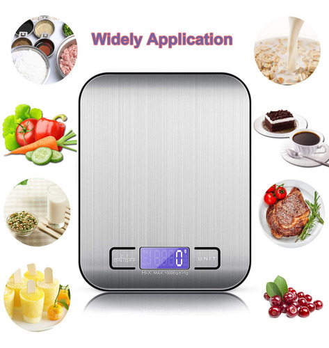 Báscula Digital De Cocina De Alimentos De 10kg/1g, Recarga.