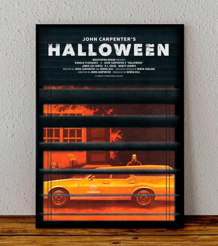 Cuadro 33x48 Poster Enmarcado Halloween Pelicula Terror