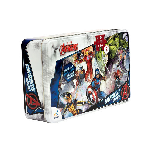 Rompecabezas De Los Avengers Panorámico 3 En 1 - Novelty