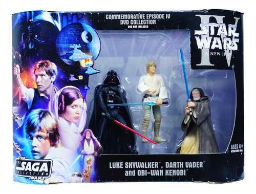 Star Wars Saga Commemorative Episode 4 Luke, Vader & Obi Wan