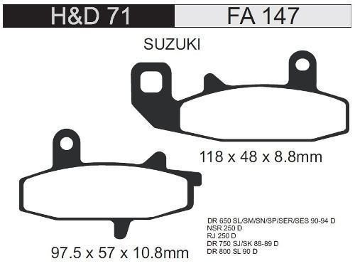 Pastilla Freno Fa 147 Adige Italia (hd71)