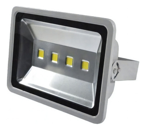 Refletor LED Genérica Holofote 200W com luz branco-frio e carcaça prata 110V/220V