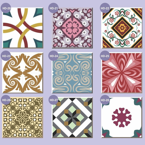 Imagem 4 de 10 de 10 Adesivo Azulejo Português Ladrilho Hidráulico 15x15 Cm D+
