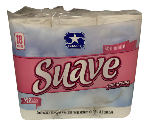 Papel Higiénico Suave Con Aroma 18 Rollos 320 Hojas Dobles.