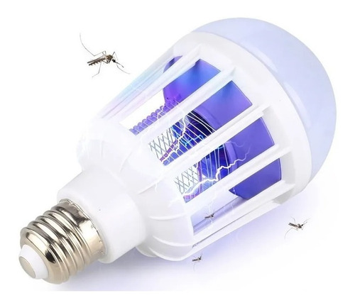 Foco Luz Led 15w Mata Mosquitos Moscas Repelente Ahorrador 