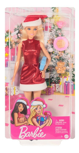 Barbie Santa Claus Festejando La Navidad Con Amigos 