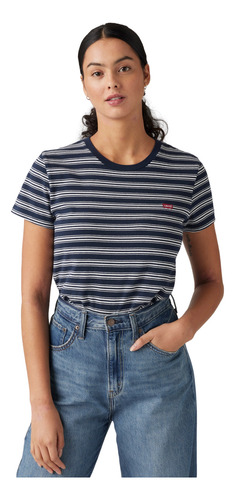 Polera Mujer Everet Stripe Negro Levis 39185-0357