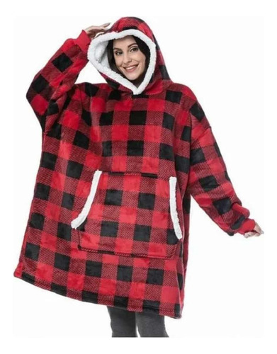 Polerón Adultos Sherpa Felpa Capucha Manta Polar Frazada