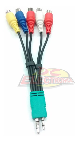 Cable Plug 3.5 + 2.5 /4 Contact A 5 Rca Rgb A/v Samsung