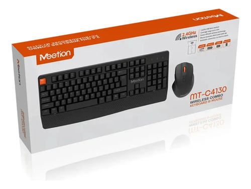 Kit Teclado + Mouse Inalámbrico Meetion Mt-c4130 Negro