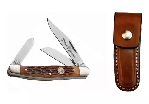 Navaja Boker Arbolito+ Funda De Cuero Y Personalizado 110726