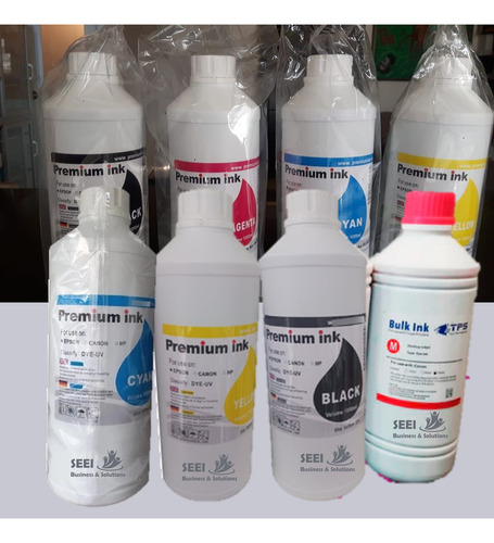 Tinta Cyan Premium Ink 1 Litro Para Impresoras Con Sist Cont