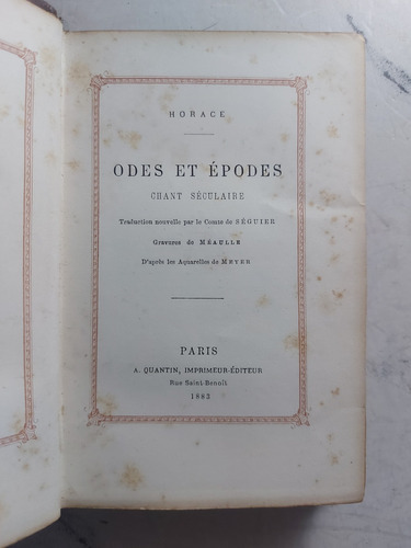 Odes Et Épodes. Horace. Ian1091