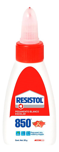 Pegamento Resistol 850 Escolar 55 G Blanco