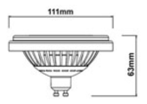 Imagen 5 de 6 de Pack X 6 Focos Led Ar111 220v Dimerizable Candil 12w=100w