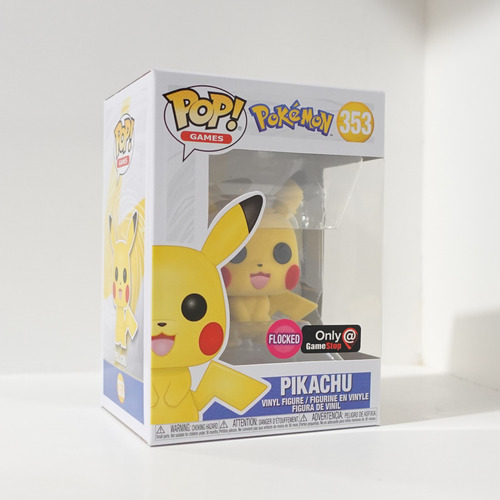 Funko Pop! Games Pokemon - Pikachu 353 Flocked Gamestop (Usado)