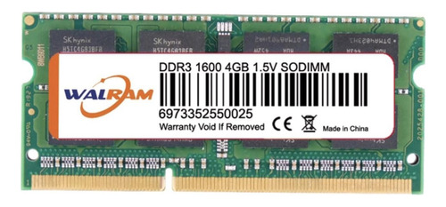 Memoria Ram Verde 4gb Ddr3l 1600 Mllz  Computador Portátil
