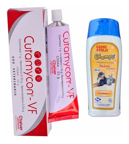 Kit Cutamycon Crema+shampoo Medicado Clorhexidina