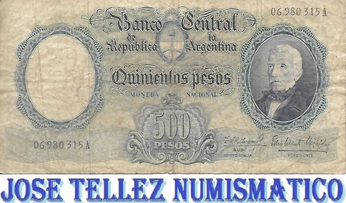 Bottero 2115 500 Pesos  Moneda Nacional Serie A B Palermo
