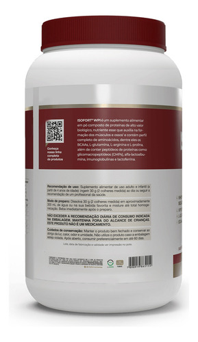Kit 3 Isofort Vitafor Whey Protein 900g Neutro