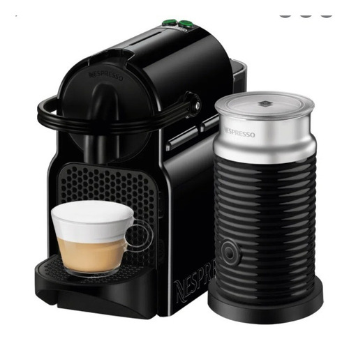 Cafetera Nespresso Inissia D40 Negra Y Espumador De Leche