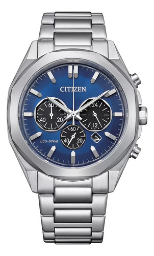 Citizen Dress Classic Crono Blue Ca4590-81l ...... Dcmstore Correa Plata Bisel Plata Fondo Azul