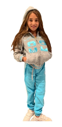 Conjunto De Pants Y Sudadera Para Niñas Long Beach Polo Club