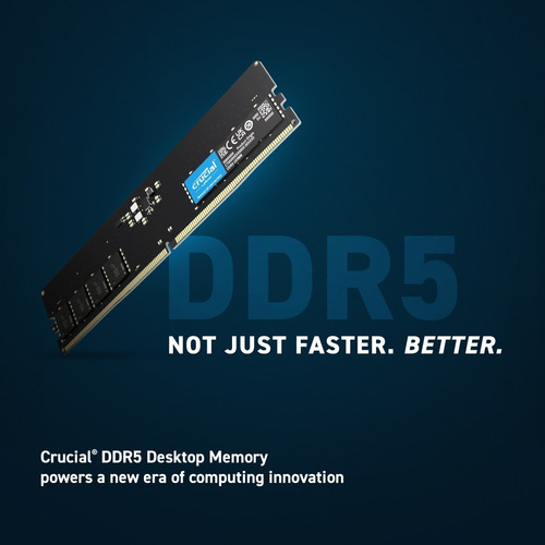 Imagen 3 de 6 de Memoria Ram Ddr5 32gb 4800mhz Crucial Black