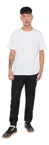 Pantalón Hombre Jogger Twill Negro Corona