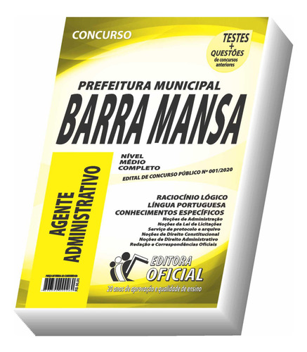 Apostila Prefeitura De Barra Mansa - Agente Administrativo