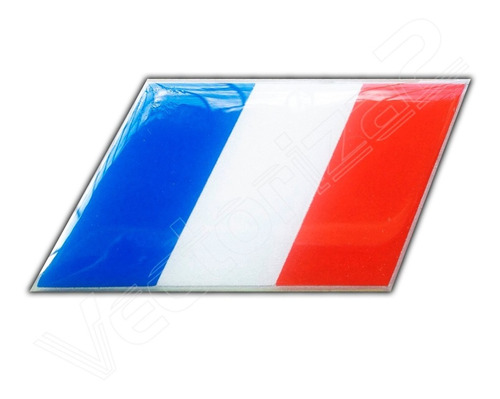 Emblema Relieve Bandera Francia Reflectivo Para Vehiculos