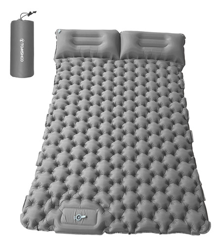 Colchoneta Inflable Para Personas De Acampada, 2 Cojines Con