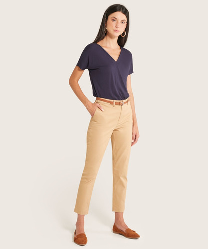 Pantalon Mujer Patprimo Beige Algodón Chino 30071458-881