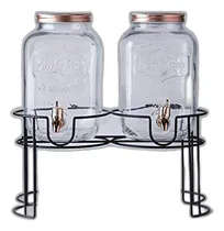 Comprar Juego De 2 Dispensadores De Bebidas De Vidrio Con Grifo, Tap