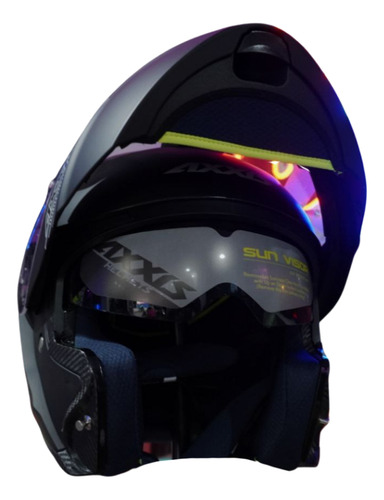 Casco Abatible Axxis Gecko Negro Mate