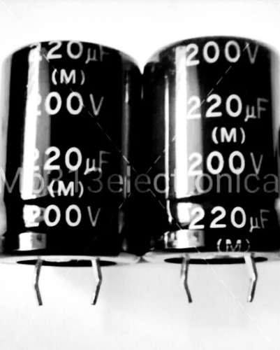 220uf X200v (packx6) Capacitor Electrolitico Alta Temperat.