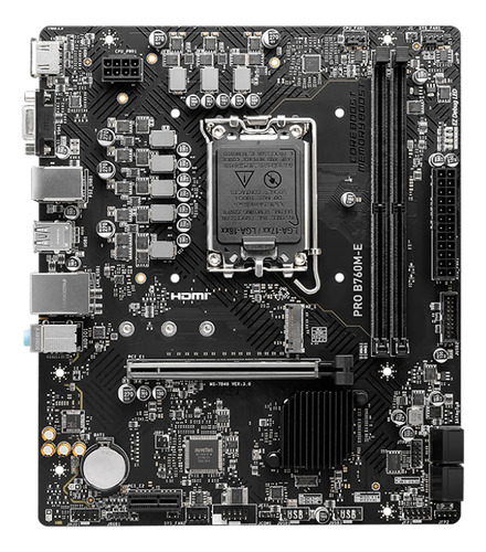 Tarjeta Madre Msi Pro B760m-e Lga1700 2x Ddr5 M.2 Micro Atx