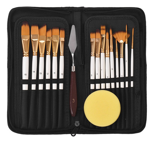 Artist Paint Brush Kit 15 Shapes And Sizes