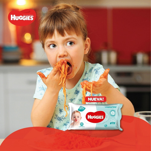 Toallas Humedas Huggies Limpieza Total One&done X80 Unidades
